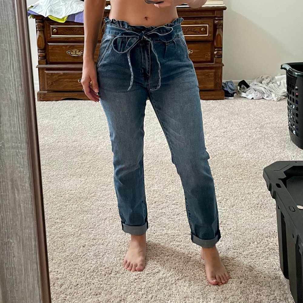 Ashley mason ruffle waist jeans